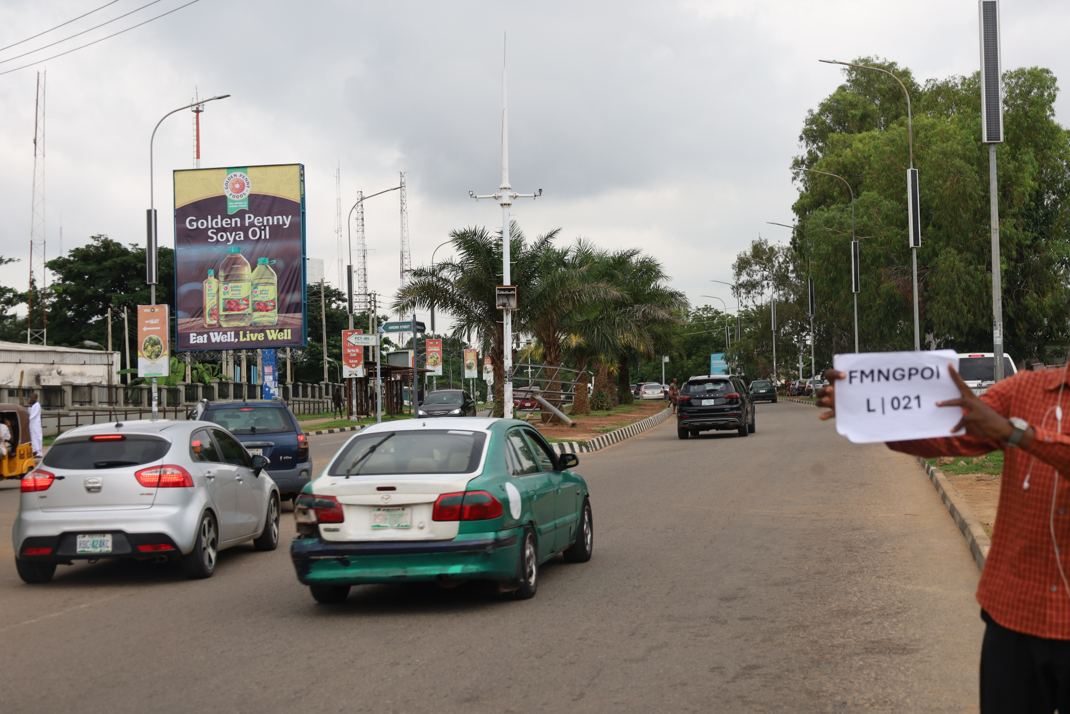Portrait billboard at Along Olusegun Obasanjo Way, Abuja
