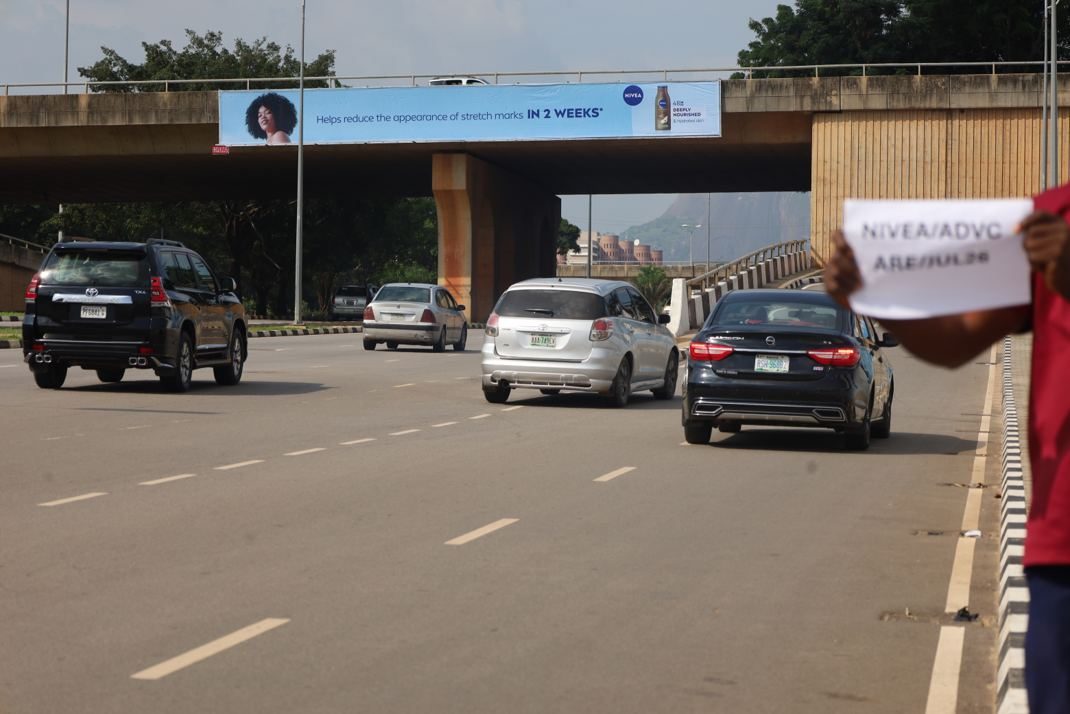 Bridge Panel billboard at Along Independence Avenue by Ministry of Foreign Affairs, Abuja